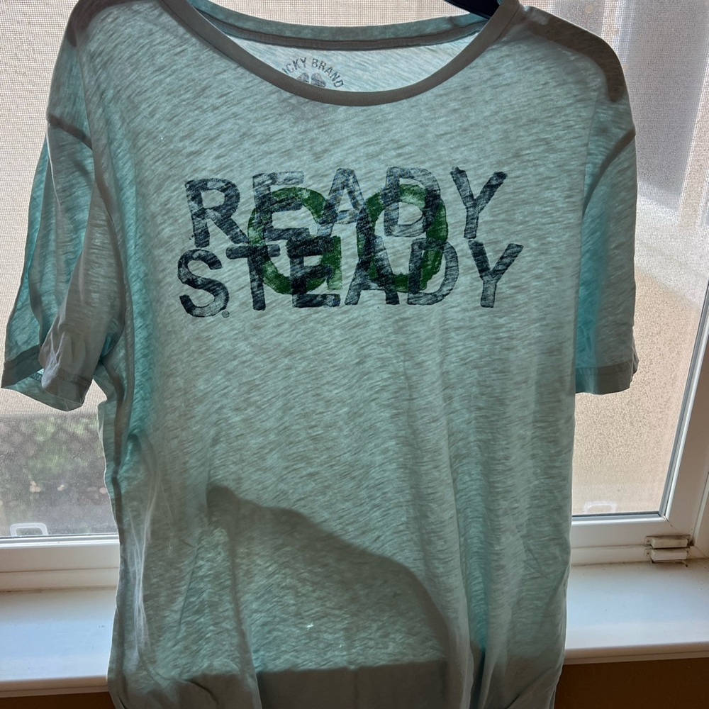 Lucky Brand Light Gray Graphic Tee